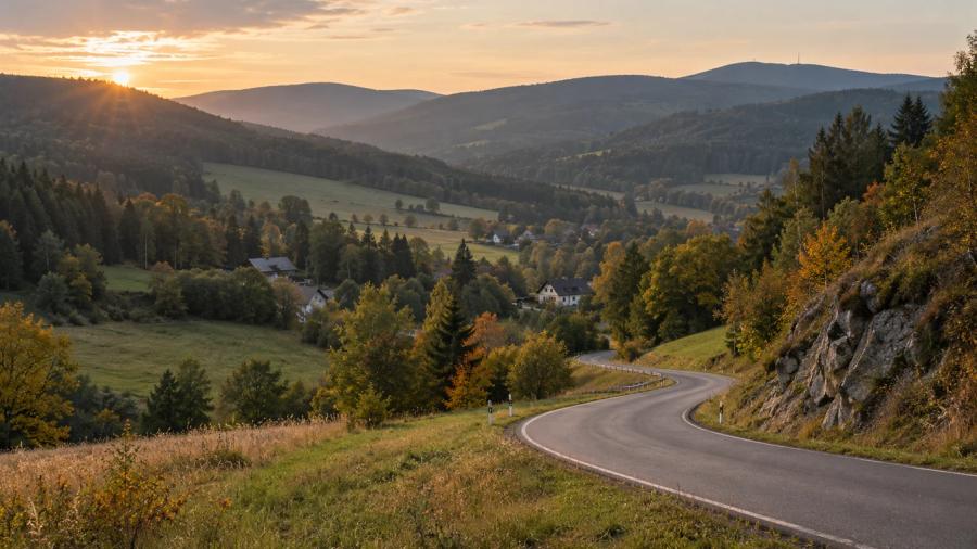 Z Horního Města na Osoblažsko — krajina na trase
