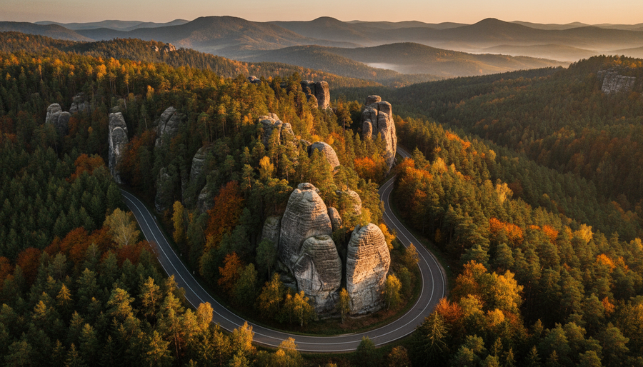 Český ráj a Jizerské hory — krajina na trase