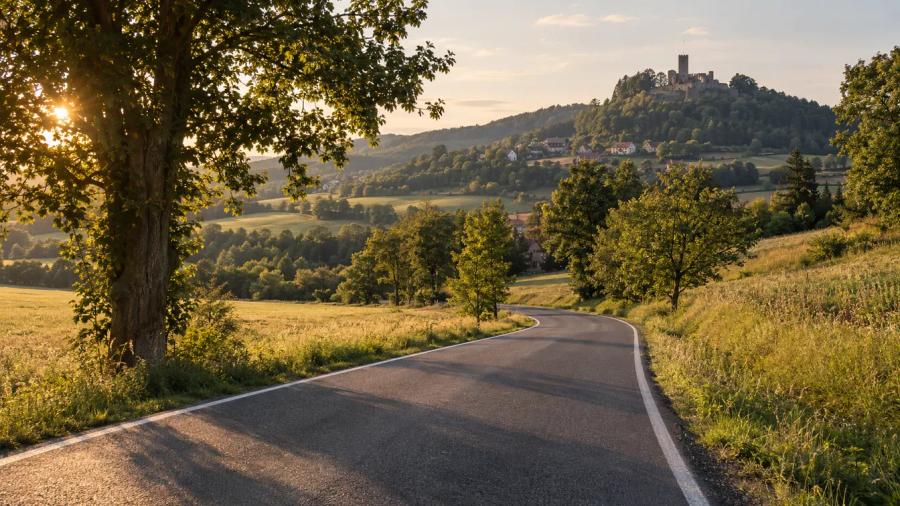 Z Nechanic přes Pecku a Novou Paku — krajina na trase