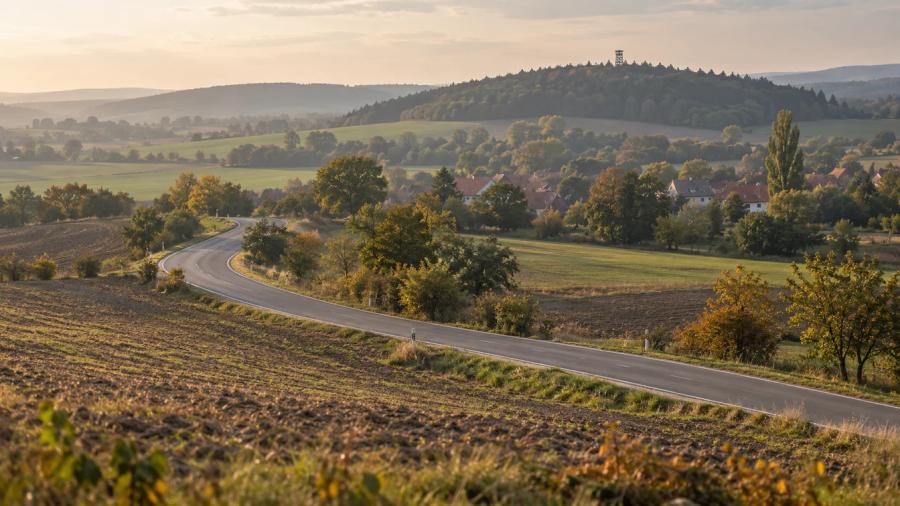 Z Chotětova do Kadlína — krajina na trase