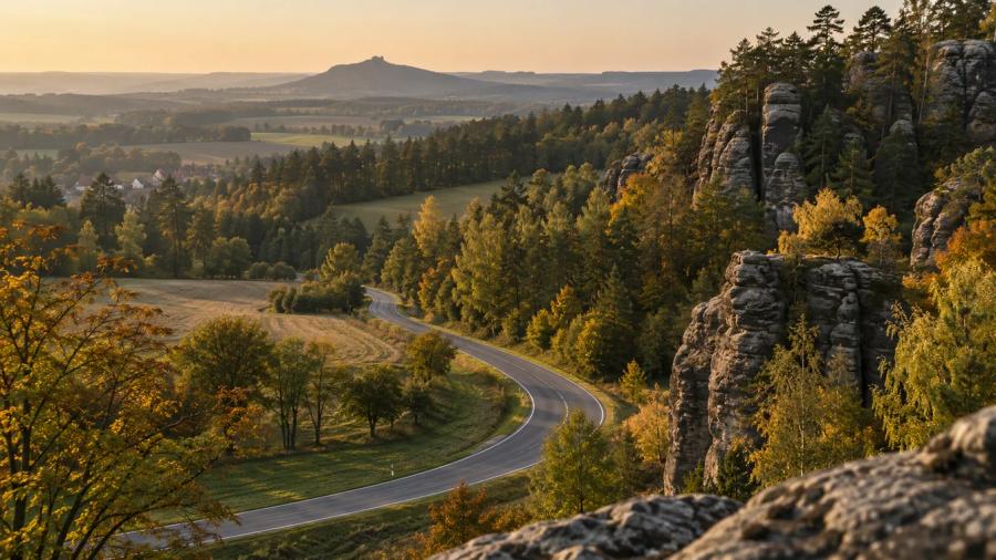 Jičínsko a Prachovské skály — krajina na trase