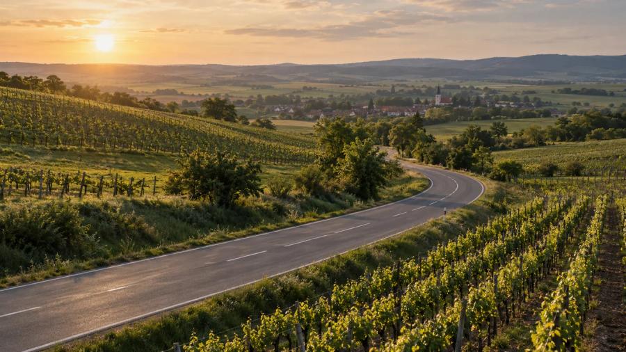 Z vinic u Krumvíře na Kunštátsko — krajina na trase