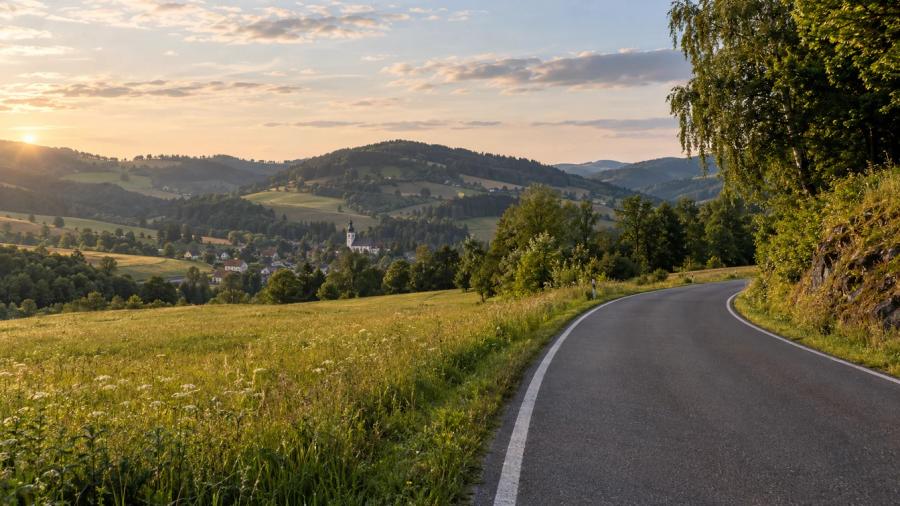 Lanškrounskem přes Štíty — krajina na trase