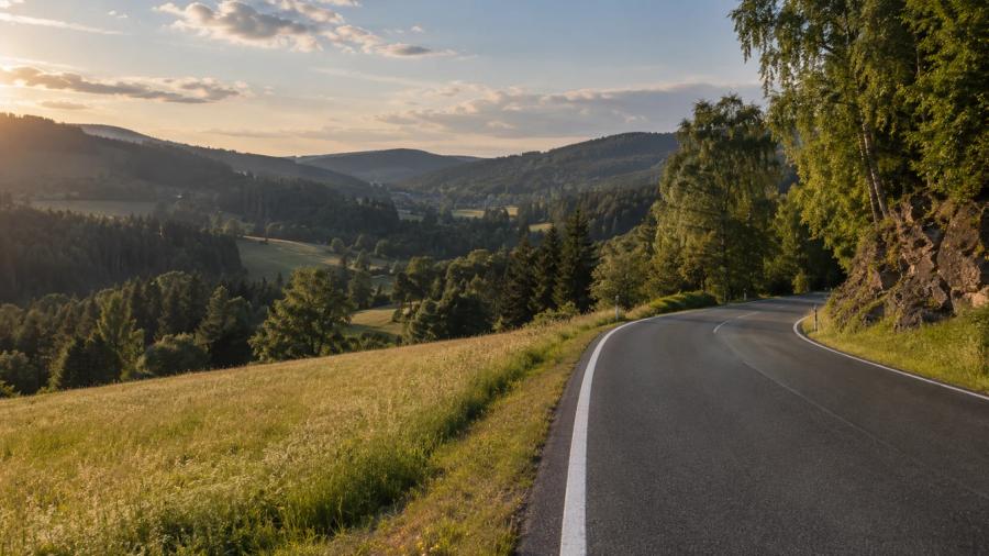 Z Lub do Kraslic — krajina na trase