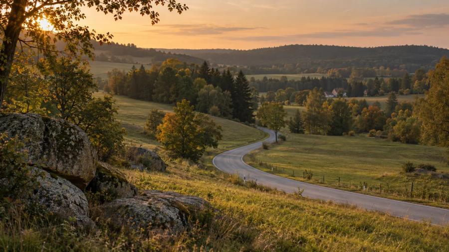 Českou Kanadou do Slavonic — krajina na trase