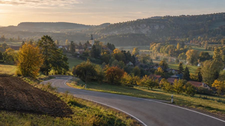 Pojizeřím z Mladé Boleslavi — krajina na trase