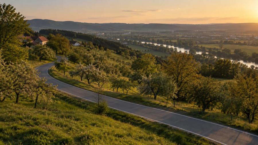 Z Bělova přes Napajedla do Spytihně — krajina na trase