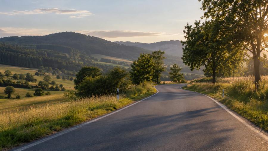 Z Oder přes Dobešov — krajina na trase