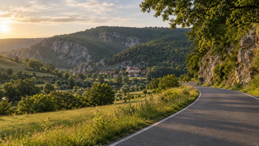 Z Ořechu do Českého krasu — krajina na trase