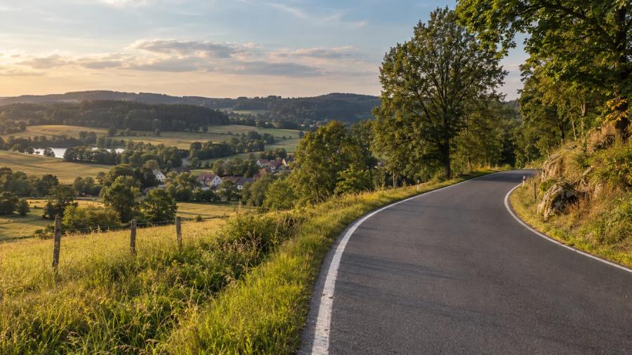 Táborskem přes Mladou Vožici — krajina na trase