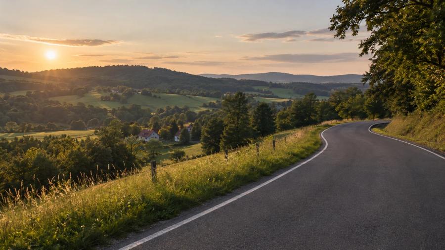 Z Horní Lidče přes Tichov — krajina na trase