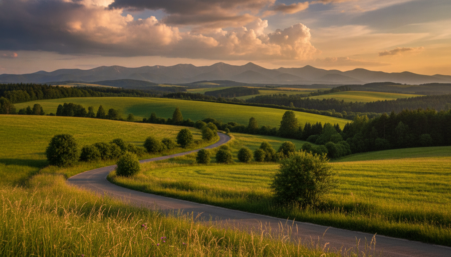 Žacléřská okreska Babí — krajina na trase