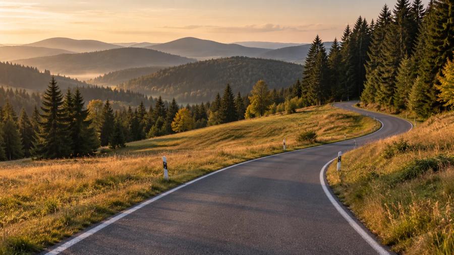 Ze Žáru přes Stachy na Zadov — krajina na trase