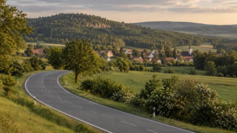 Radnickem ze Zruče — krajina na trase